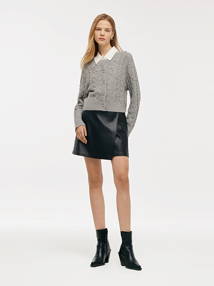 Valmere™ | Pearl-Embellished Mohair Blend Cardigan