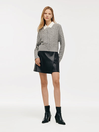 Valmere™ | Pearl-Embellished Mohair Blend Cardigan