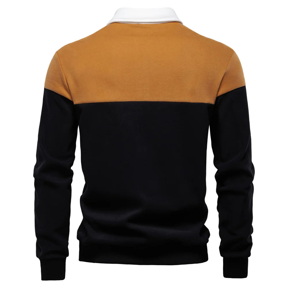 Long Sleeve Polo Sweatshirt