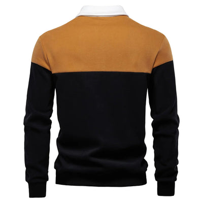 Long Sleeve Polo Sweatshirt