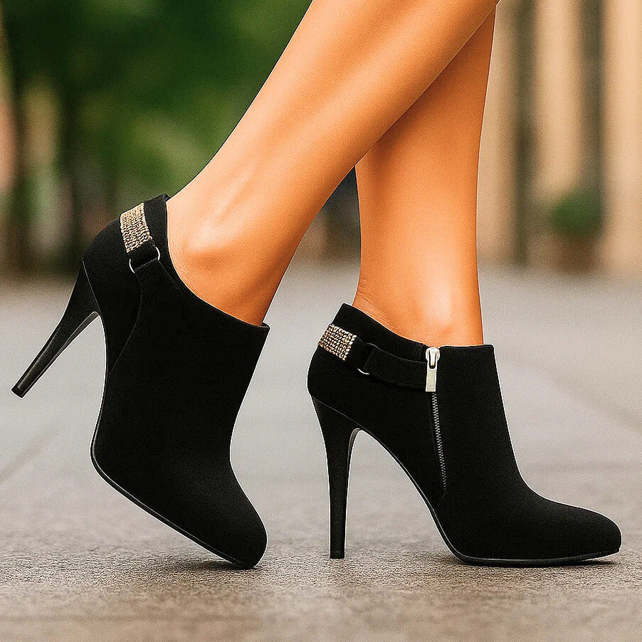 Raya™ Velvet-Suede Heel Boots