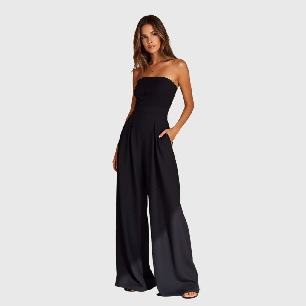 Alicia - Wide Leg Strapless Jumpsuit