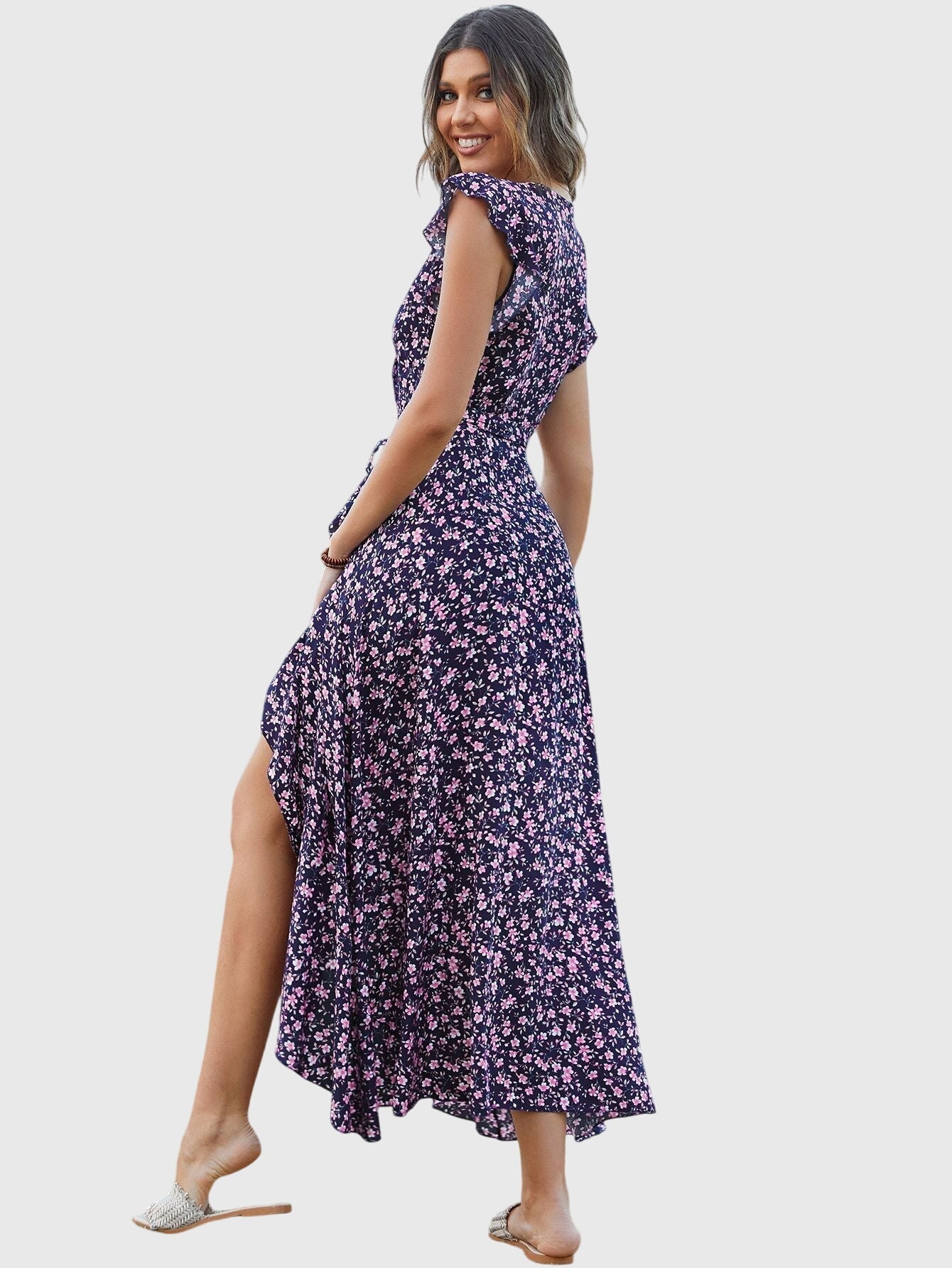 Adele - Sleeveless Floral Dress