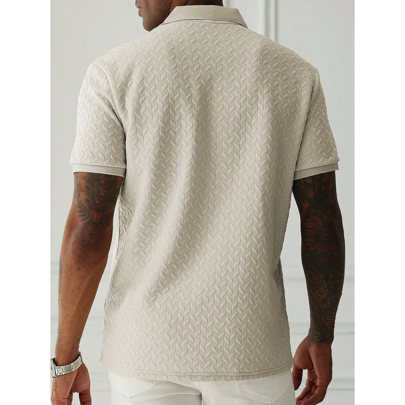 Jacquard Polo Shirt Short-Sleeve