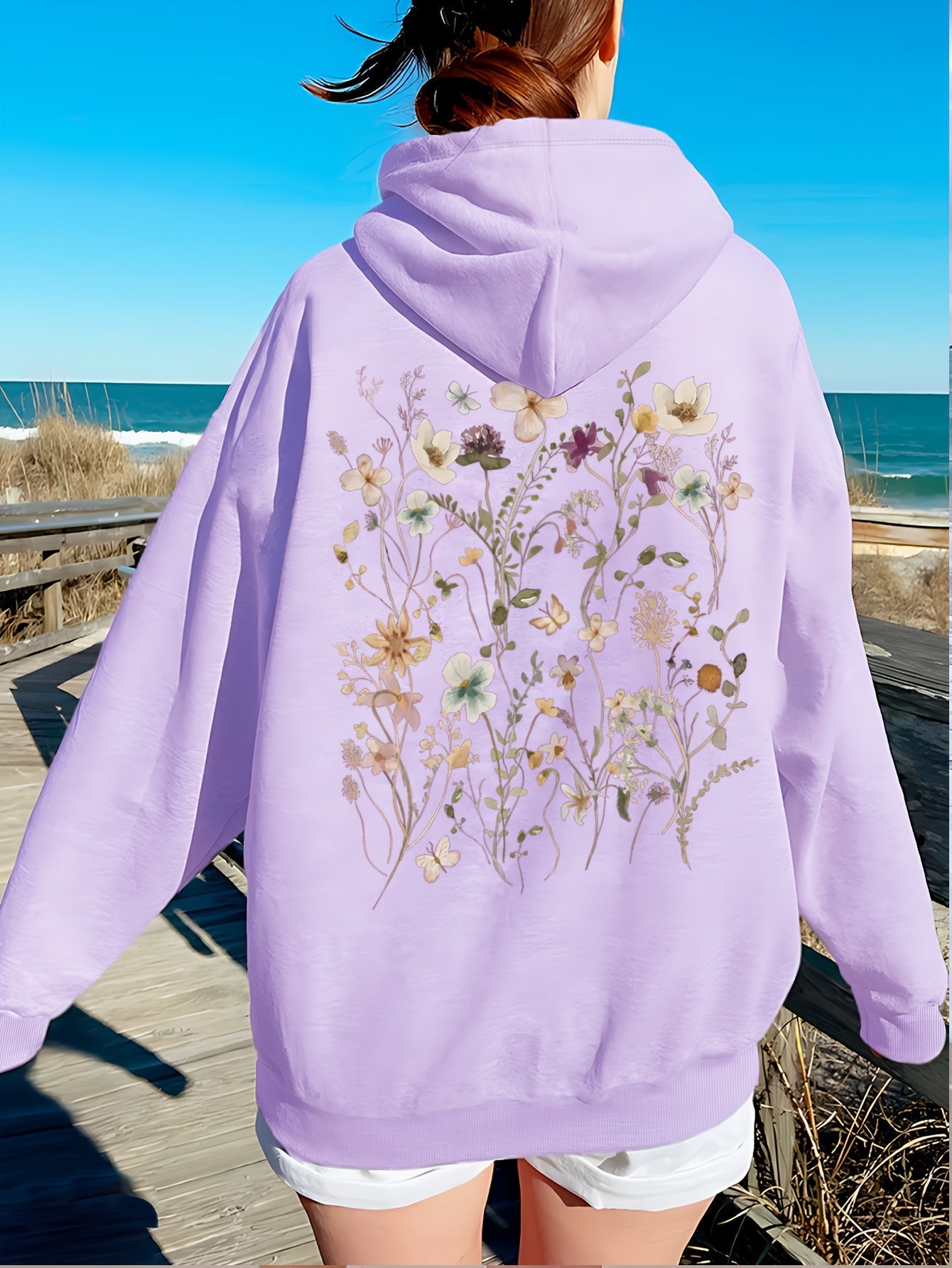 Alva™ | Floral Print Hoodie for Relaxed Moments