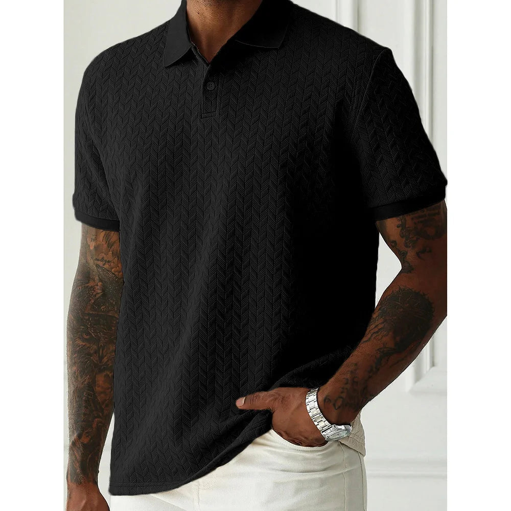 Jacquard Polo Shirt Short-Sleeve