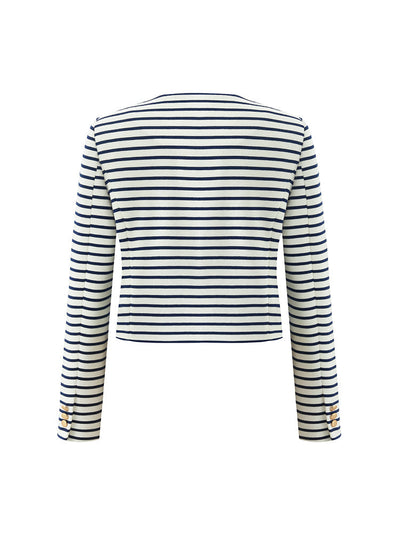 Valmere™ | Striped Cotton Crop Jacket