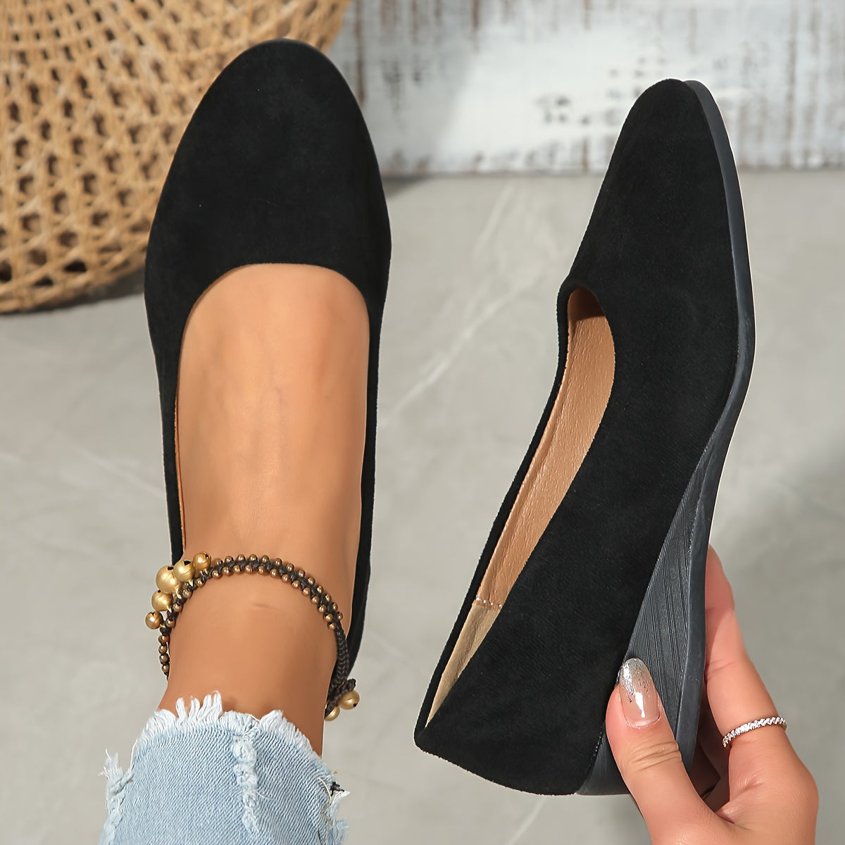 Éliane™ | Elegant Comfort Wedge Loafers