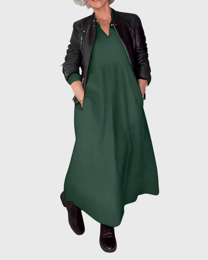 Amanda - V-neck Maxi Dress