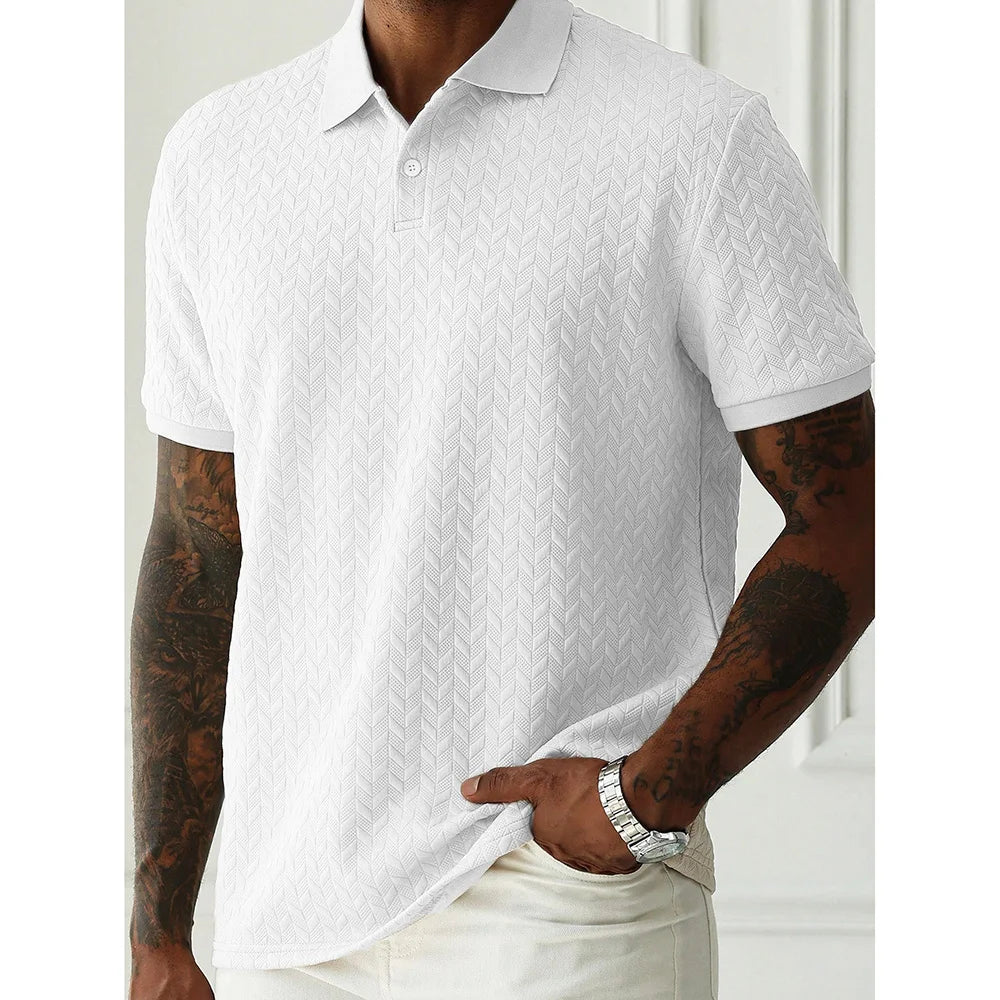 Jacquard Polo Shirt Short-Sleeve