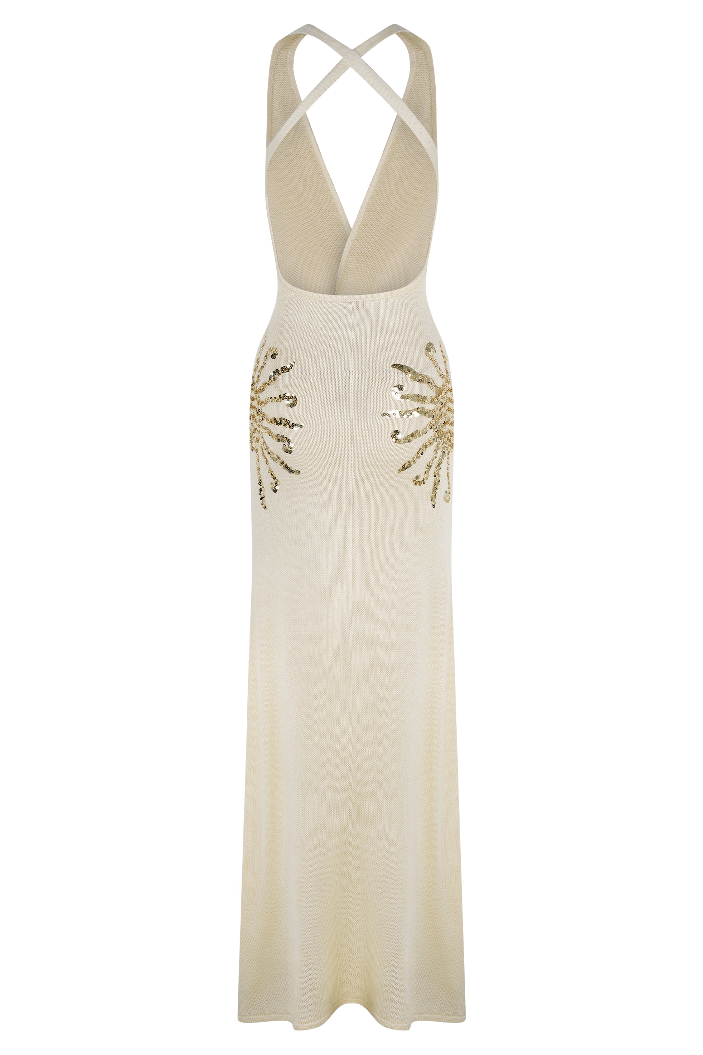 Marlowe & Co | Ellington Knit Maxi Dress With Sequin - Ivory