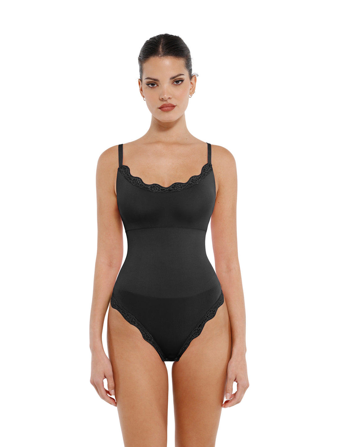 Marlowe & Co | Seamless Laced Thong Bodysuit