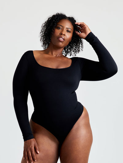 Marlowe & Co | Long Sleeve Thong Bodysuit