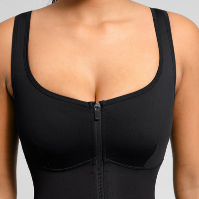 Juliette Zipper Front Slit Sports Jumpsuit
