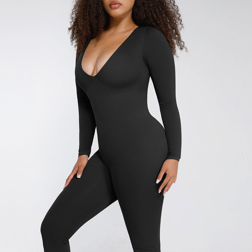 Camila Seamless Deep V Catsuit