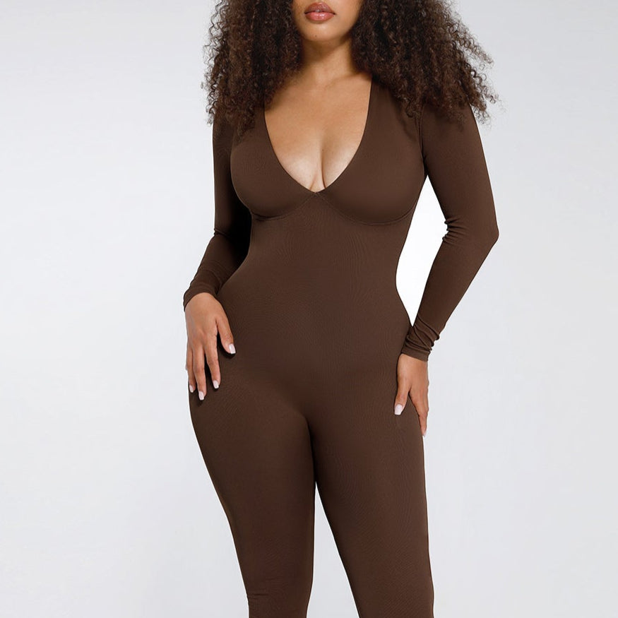 Camila Seamless Deep V Catsuit