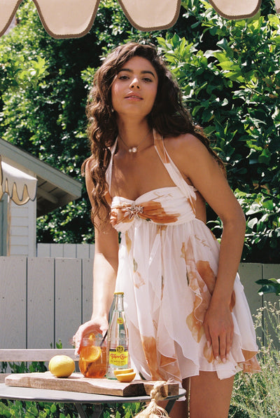 Marlowe & Co | Arabella™ Floral Chiffon Mini Dress