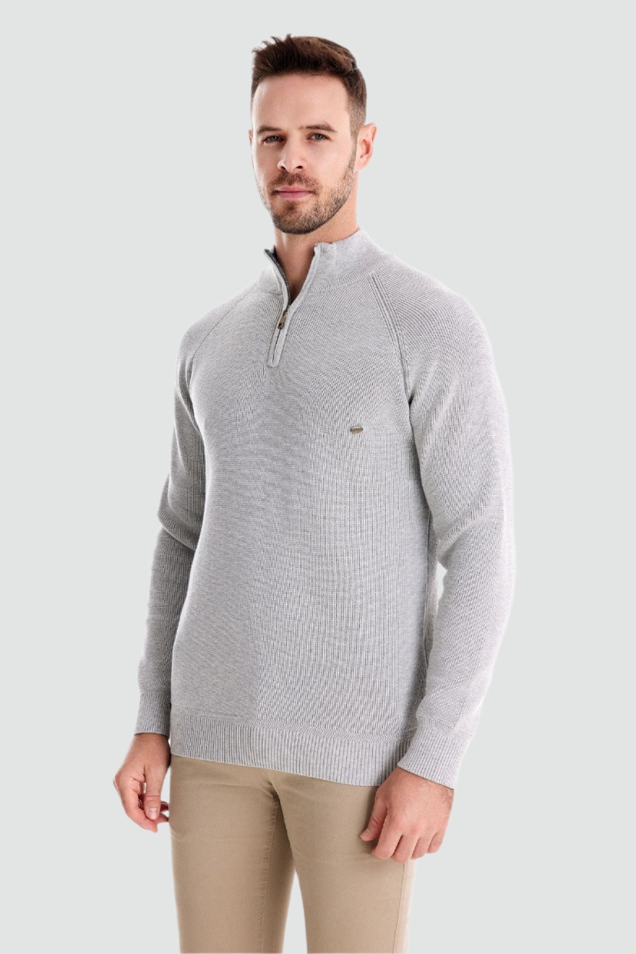 Lucio - Warm Zipper Knit Sweater