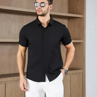 Short-Sleeve Shirt – Solid Business Casual