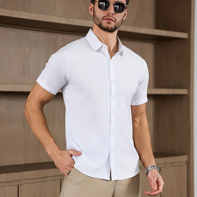 Short-Sleeve Shirt – Solid Business Casual