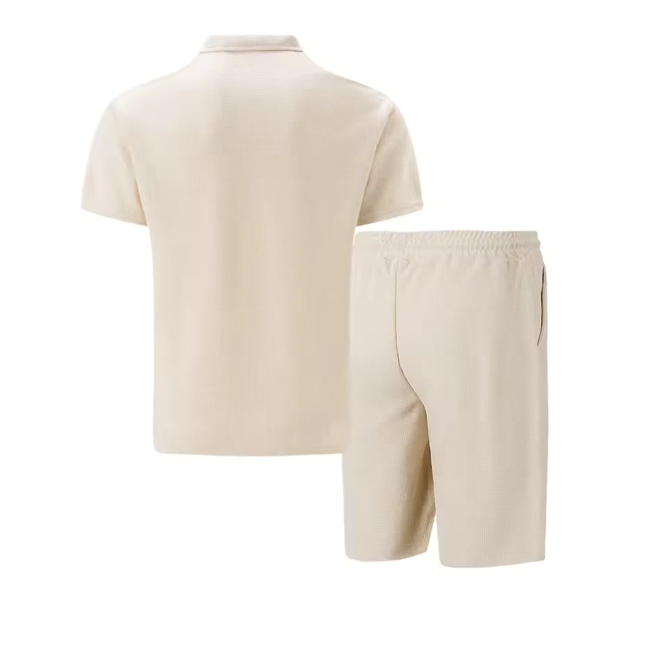 Short Sleeve Zip Polo with Matching Shorts Set