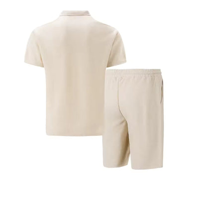 Short Sleeve Zip Polo with Matching Shorts Set