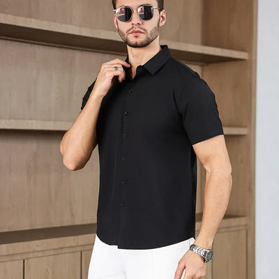Short-Sleeve Shirt – Solid Business Casual