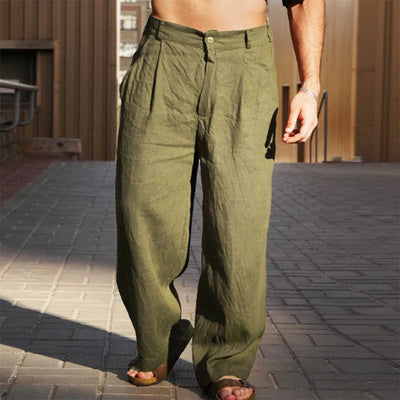 Marlowe & co | DARIO LINEN WIDE LEG TROUSERS