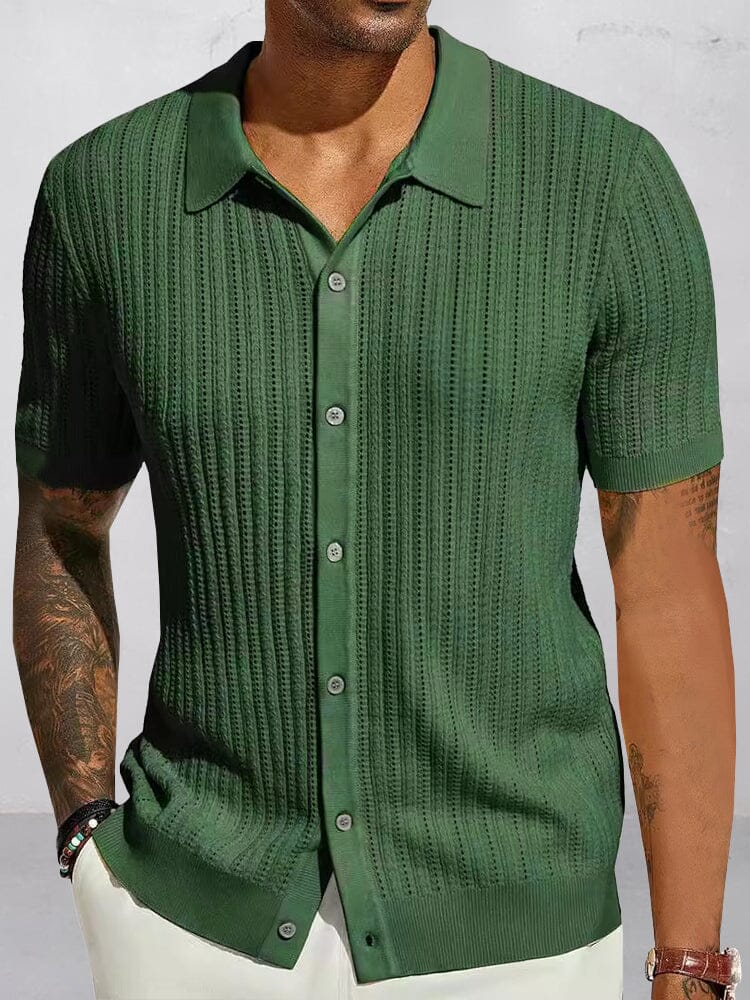 Marlowe & Co | Stylish Breathable Hollow Knit Shirt
