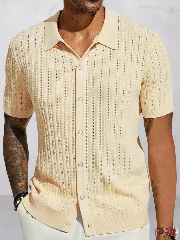 Marlowe & Co | Stylish Breathable Hollow Knit Shirt