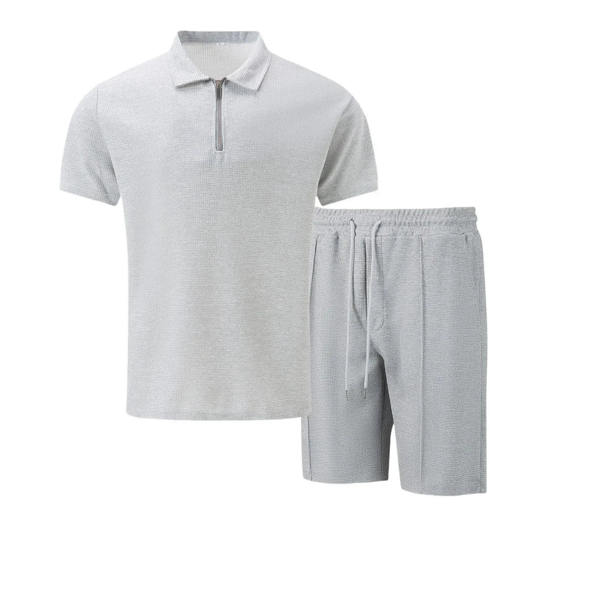 Short Sleeve Zip Polo with Matching Shorts Set