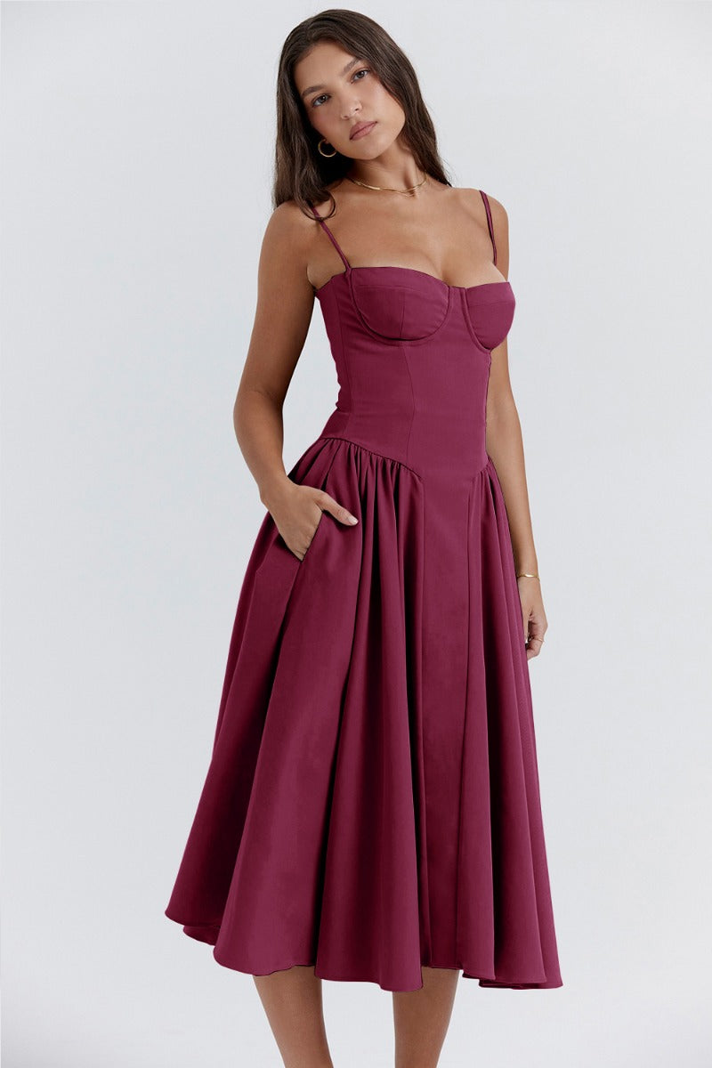 Joanne - Sophisticated sleeveless corset dress