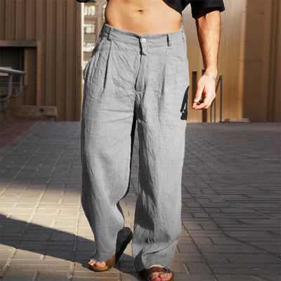 Marlowe & co | DARIO LINEN WIDE LEG TROUSERS