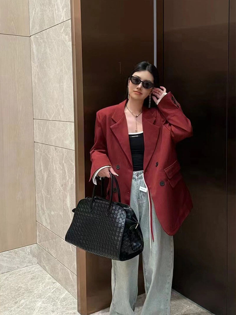 Henna Woven Shopper Bag