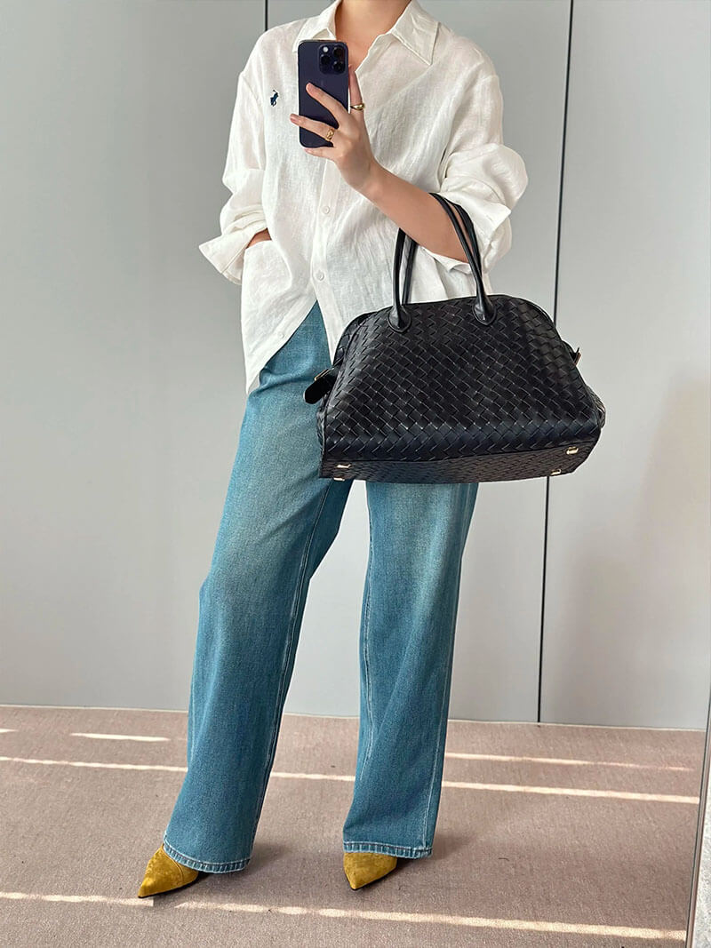 Henna Woven Shopper Bag