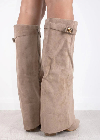 Polly | Suede knee high boots