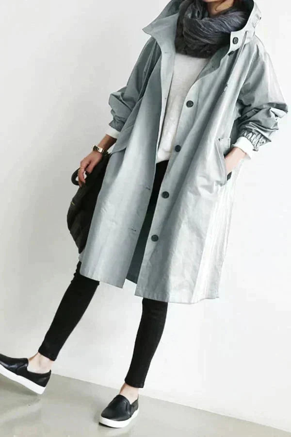 Lunara - Stylish Belt Trench Coat