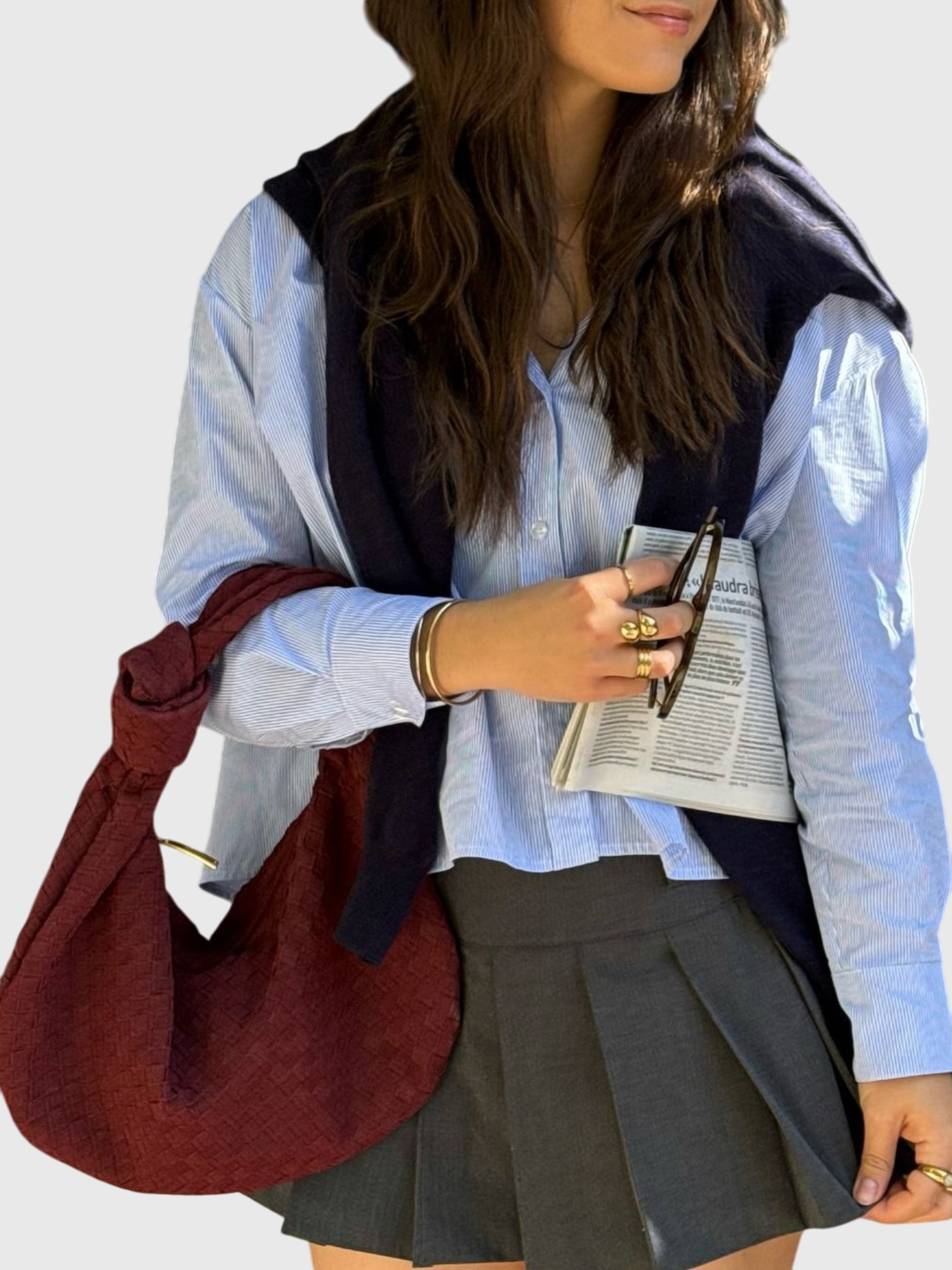 Celeste | Knotted Braided Medium Suede Bag