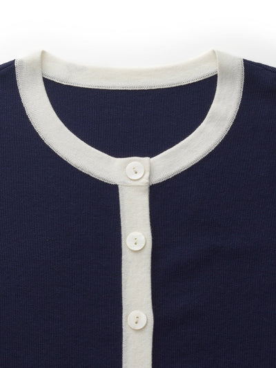 Valmere™ | Two-Tone Trim Cardigan
