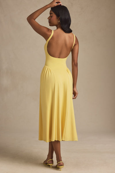 Marlowe & Co |  Mid Maxi Dress in Pastel Yellow