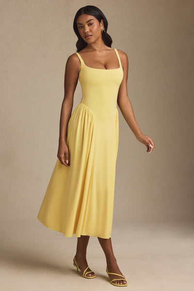 Marlowe & Co |  Mid Maxi Dress in Pastel Yellow