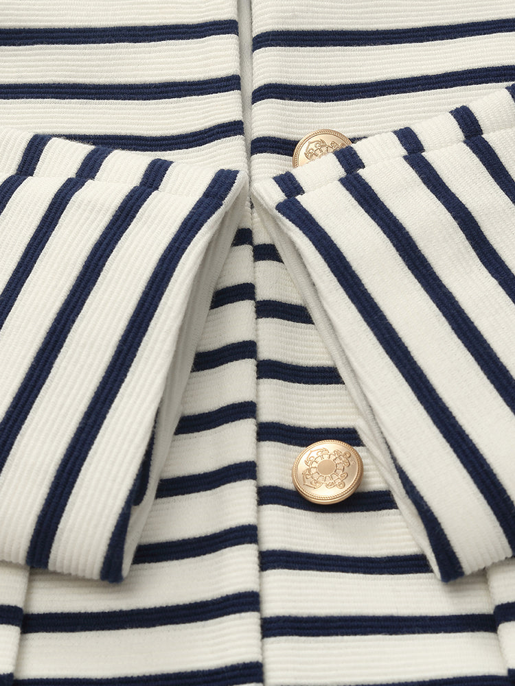 Valmere™ | Striped Cotton Crop Jacket