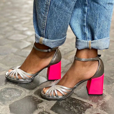 Seraphina | Artisan Sandals with Thick Heels