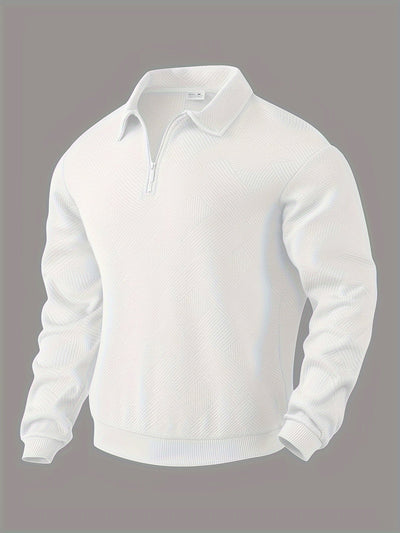 Oscar – Vintage Zip-Up Sweater with Geometric Design