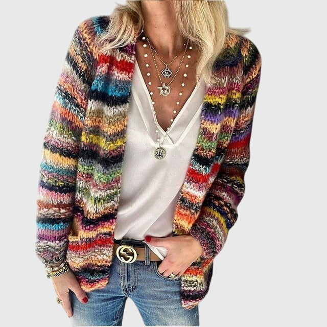 Abigail - Colour Striped Cardigan