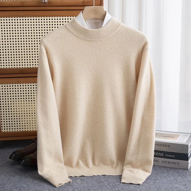 Charlie - Premium Wool Half-Turtleneck Sweater