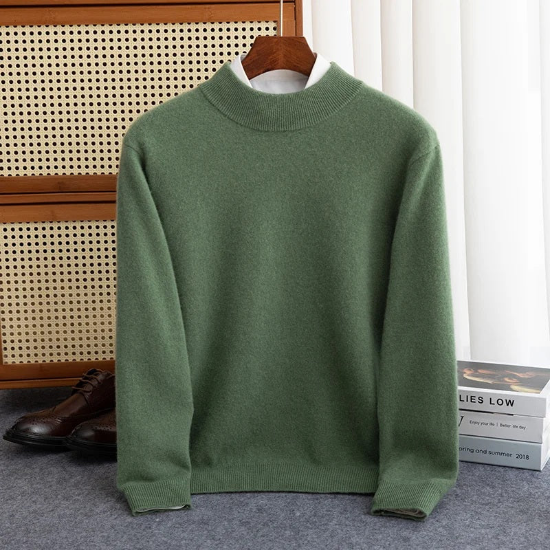 Charlie - Premium Wool Half-Turtleneck Sweater