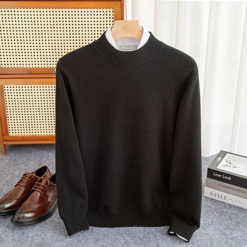 Charlie - Premium Wool Half-Turtleneck Sweater
