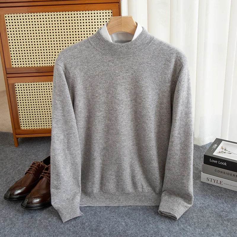 Charlie - Premium Wool Half-Turtleneck Sweater