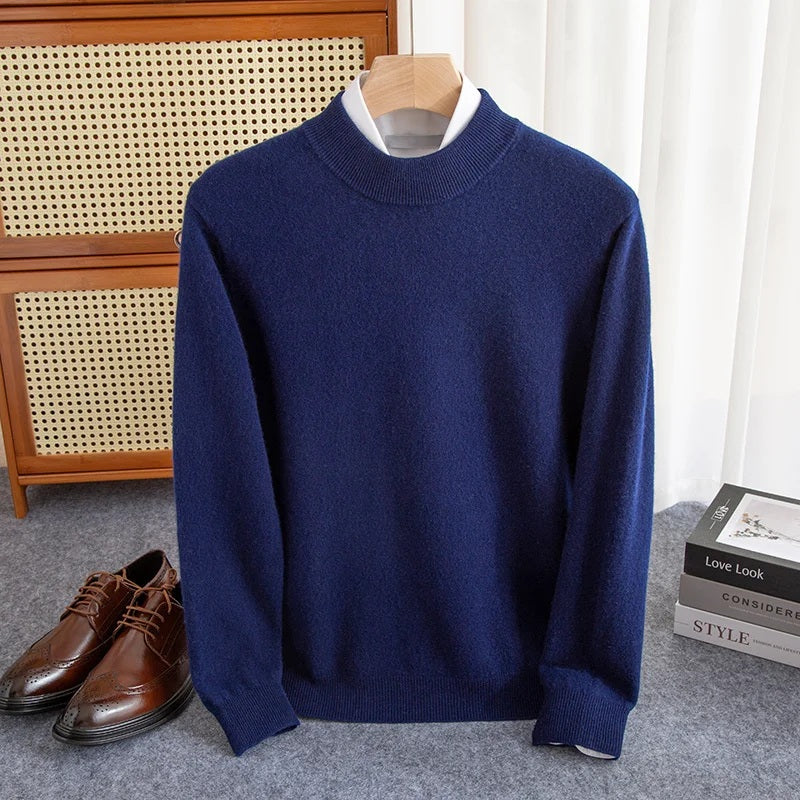Charlie - Premium Wool Half-Turtleneck Sweater